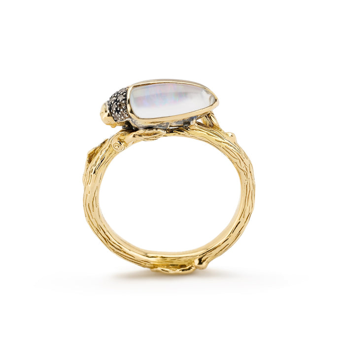 Bibi Van Der Velden Scarab Opal Stackable Ring
