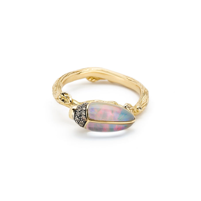 bibi van der velden Scarab Opal Stackable Ring