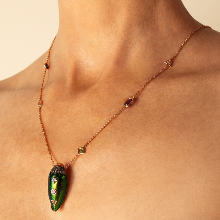 Bibi Van Der Velden Scarab Pop Art Necklace
