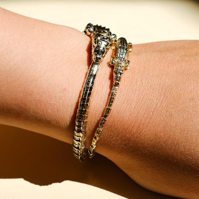 Bibi Van Der Velden Thin Alligator Wrap Bracelet