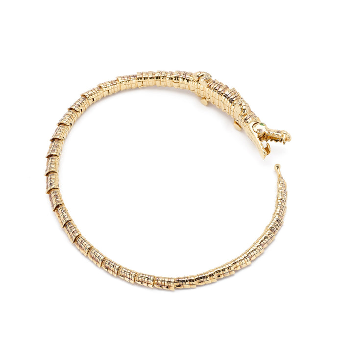 Bibi Van Der Velden Thin Alligator Wrap Bracelet