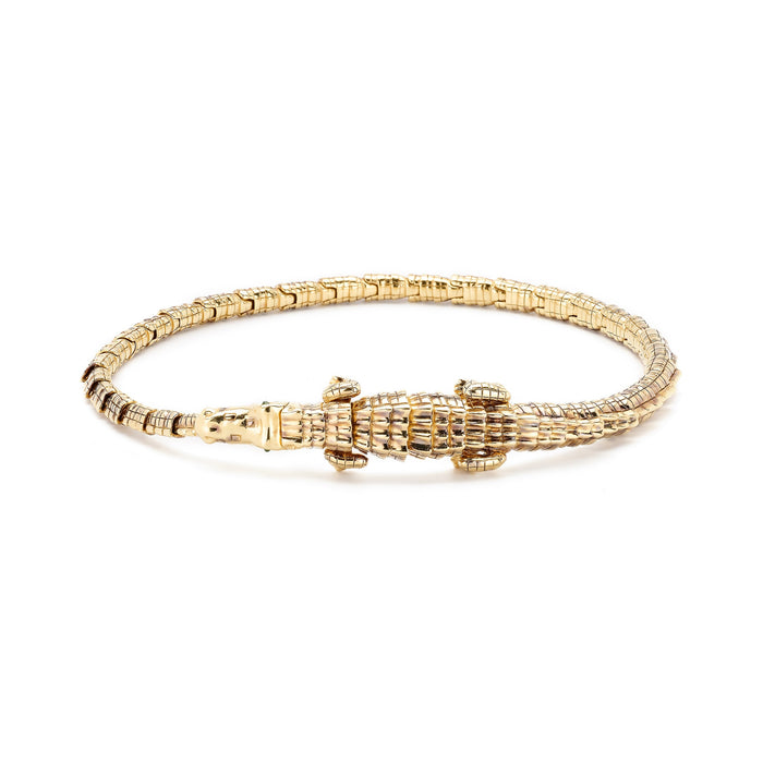 bibi van der velden Thin Alligator Wrap Bracelet