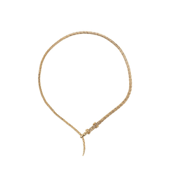Bibi Van Der Velden Thin Alligator Wrap Necklace