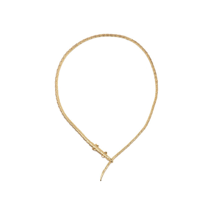 Bibi Van Der Velden Thin Alligator Wrap Necklace