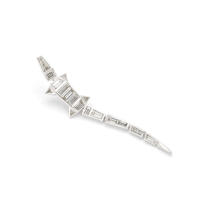 Bibi Van Der Velden Diamond Alligator Earring Extra Long