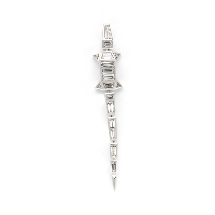 bibi van der velden Diamond Alligator Earring Extra Long