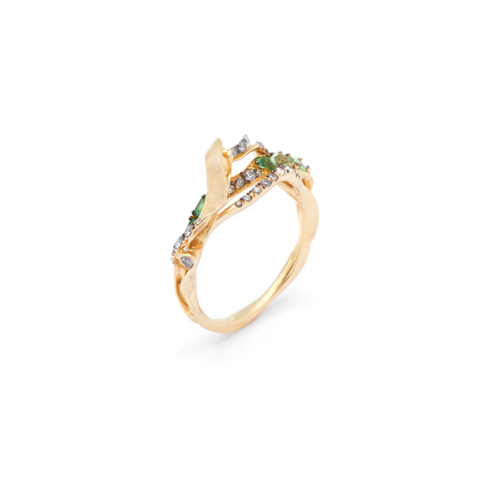 bibi van der velden Exhale Stackable Ring with Tsavorites