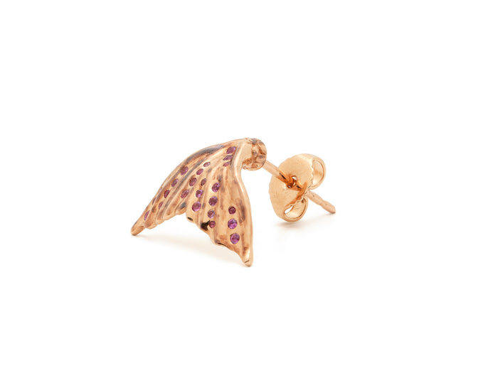 Bibi Van Der Velden Flipper Stud Earring With Pink Sapphire