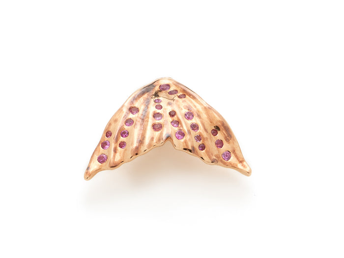 bibi van der velden Flipper Stud Earring with Pink Sapphire