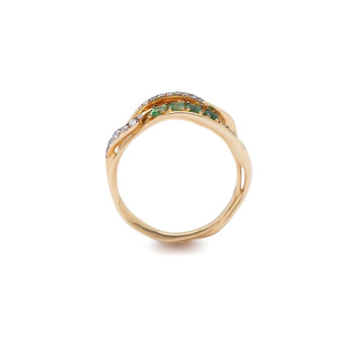 Bibi Van Der Velden Inhale Stackable Ring With Tsavorites