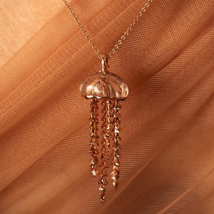 Bibi Van Der Velden Jellyfish Quartz Pendant On A Chain