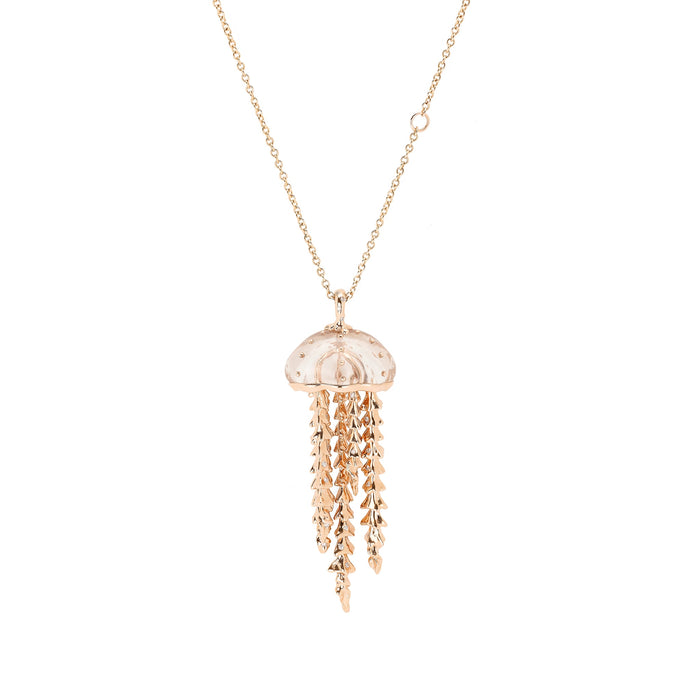 Bibi Van Der Velden Jellyfish Quartz Pendant On A Chain