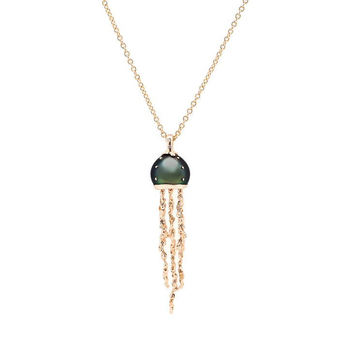 bibi van der velden Jellyfish Tahitian Pearl Pendant on a chain