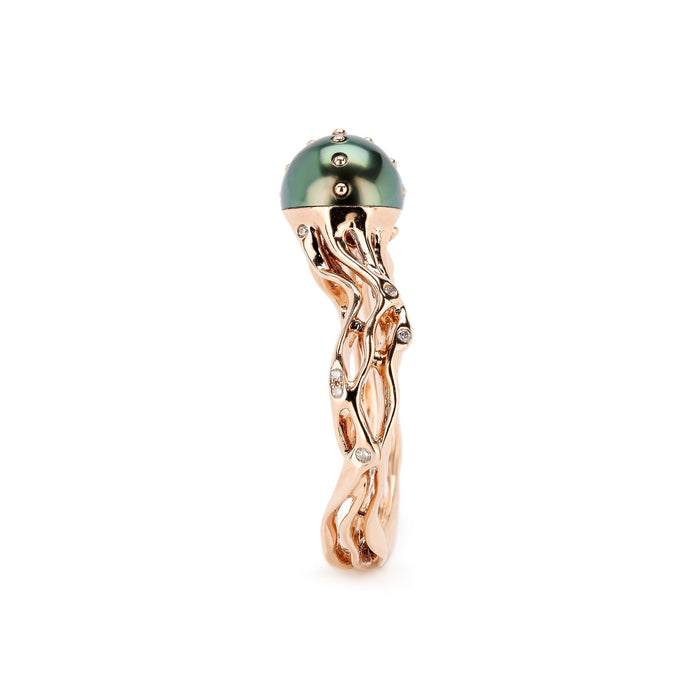 Bibi Van Der Velden Jellyfish Tahitian Pearl Stackable Ring