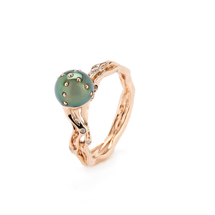 bibi van der velden Jellyfish Tahitian Pearl Stackable Ring