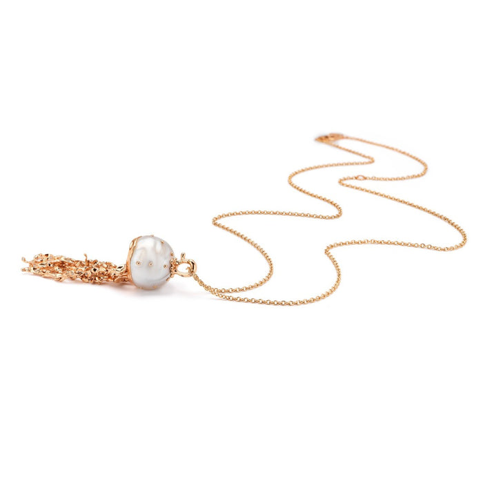 Bibi Van Der Velden Jellyfish White Pearl Pendant With Diamonds (Large)