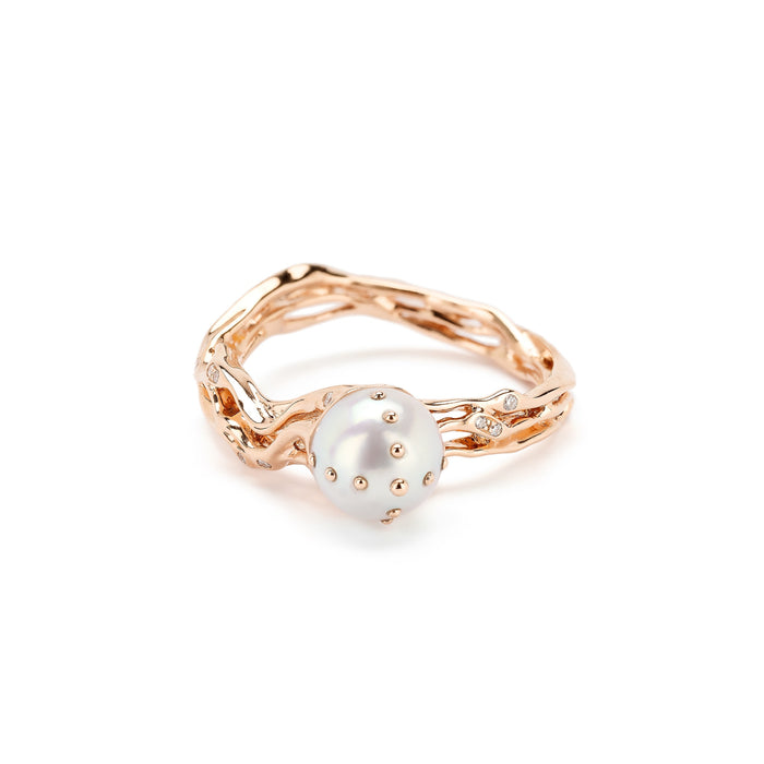 Bibi Van Der Velden Jellyfish White Pearl Stackable Ring