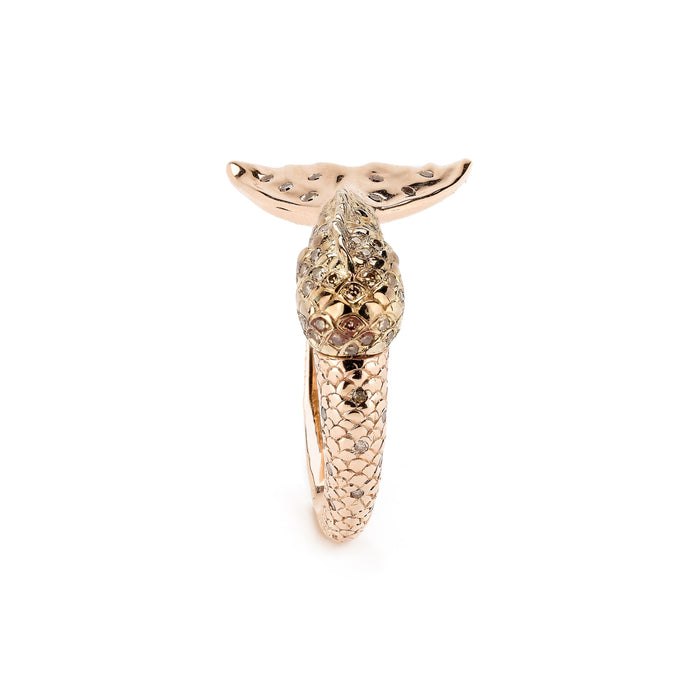 Bibi Van Der Velden Mermaid Tail Rose Gold Twist Ring