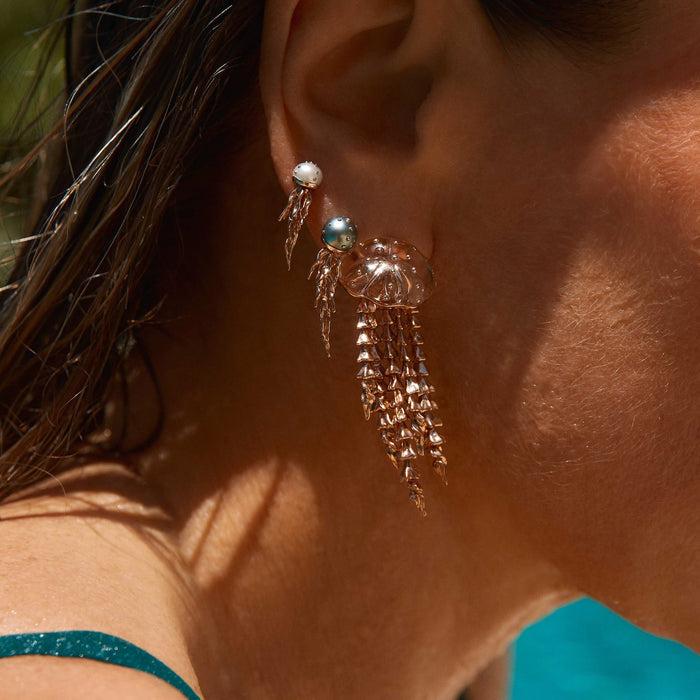 Bibi Van Der Velden Mini Jellyfish White Pearl Stud