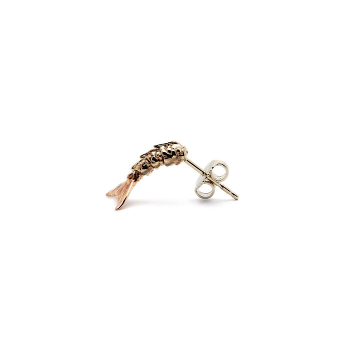 Bibi Van Der Velden Mini Mermaid Tail Stud In Dual Tone