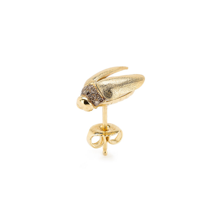 Bibi Van Der Velden Mini Scarab Abalone Fly Wings Stud