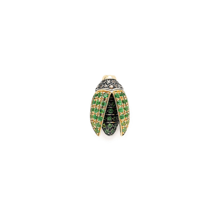 bibi van der velden Mini Scarab Pave Tsavorite Fly Wings Stud