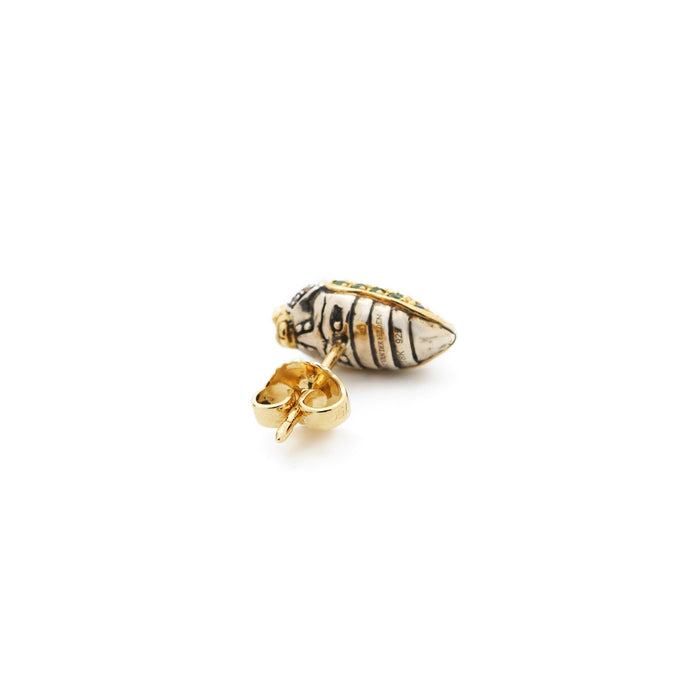 Bibi Van Der Velden Mini Scarab Pave Tsavorites Stud