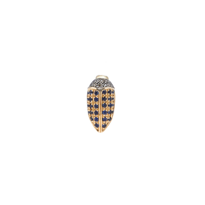 bibi van der velden Mini Scarab Stud Earring with Blue Sapphires