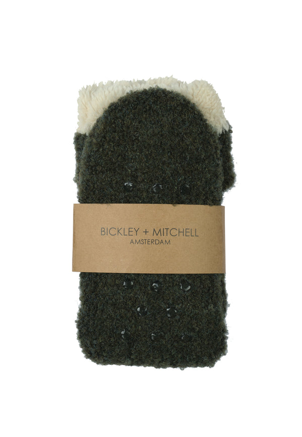 Bickley Mitchell Boucle Wool Blend Slipper Socks