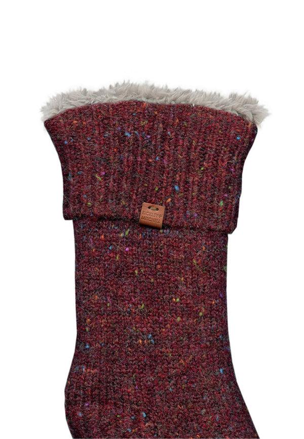 Bickley Mitchell Flecked Wool Blend Slipper Socks