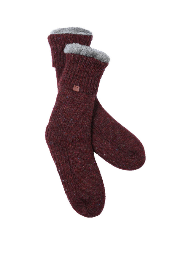 bickley mitchell Flecked Wool Blend Slipper Socks