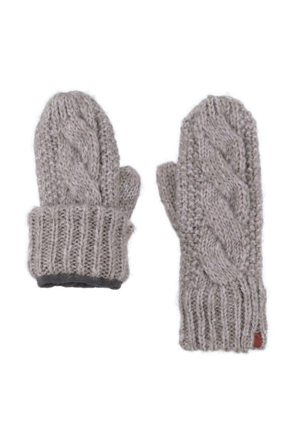 bickley mitchell Fleece lined Cable Twist Mittens