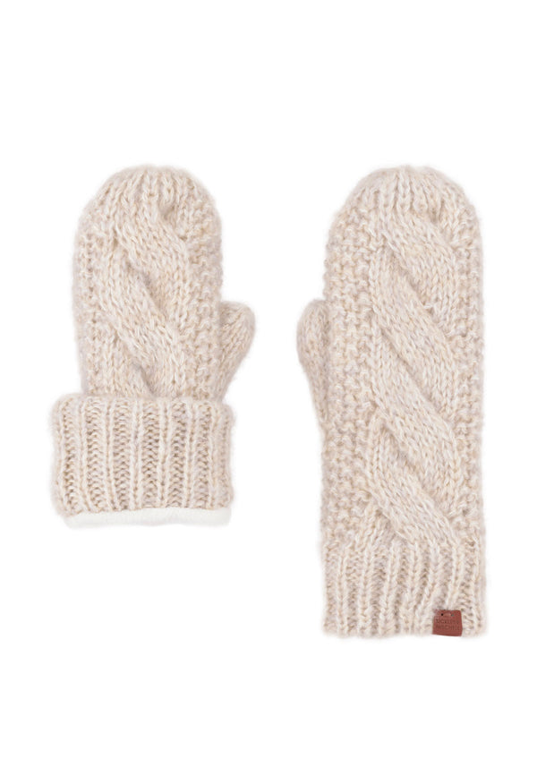bickley mitchell Fleece lined Cable Twist Mittens