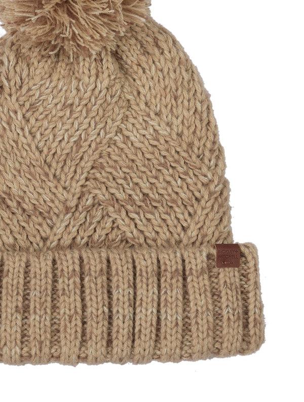 Bickley Mitchell Pattern Melange Pompom Beanie