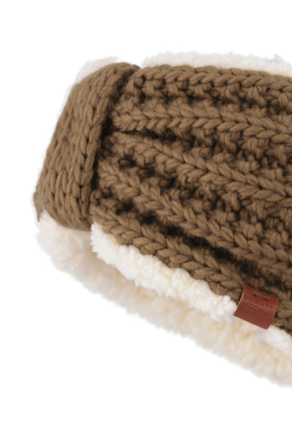 Bickley Mitchell Teddy Lined Cable Knit Headband