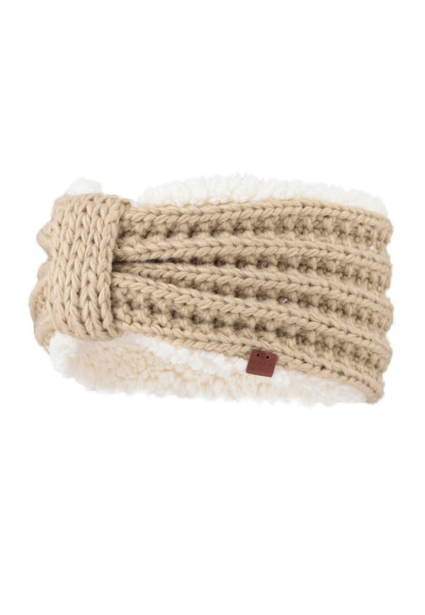 Bickley Mitchell Teddy Lined Cable Knit Headband