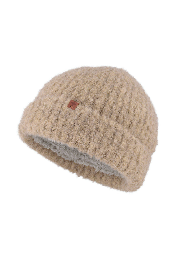 bickley mitchell Boucle Wool Blend Teddy Lined Beanie