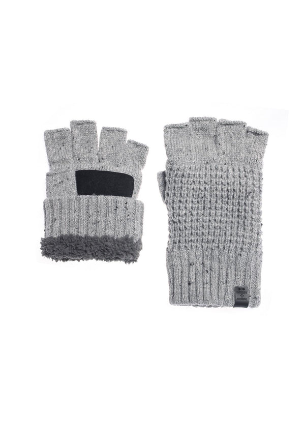 bickley mitchell Chunky Wool Blend Teddy Lined Fingrless Gloves