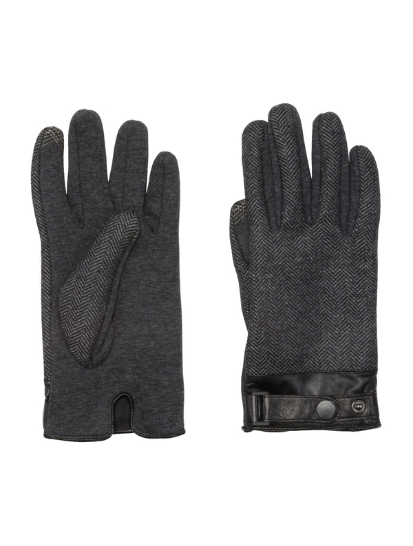 Bickley Mitchell Herringbone Pattern Cotton Blend Gloves