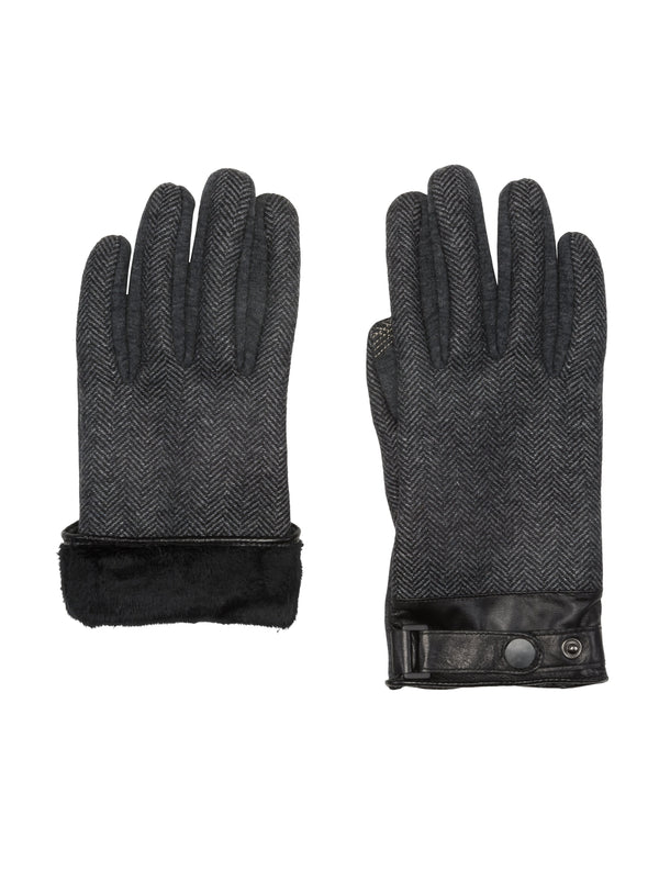 bickley mitchell Herringbone Pattern Cotton Blend Gloves