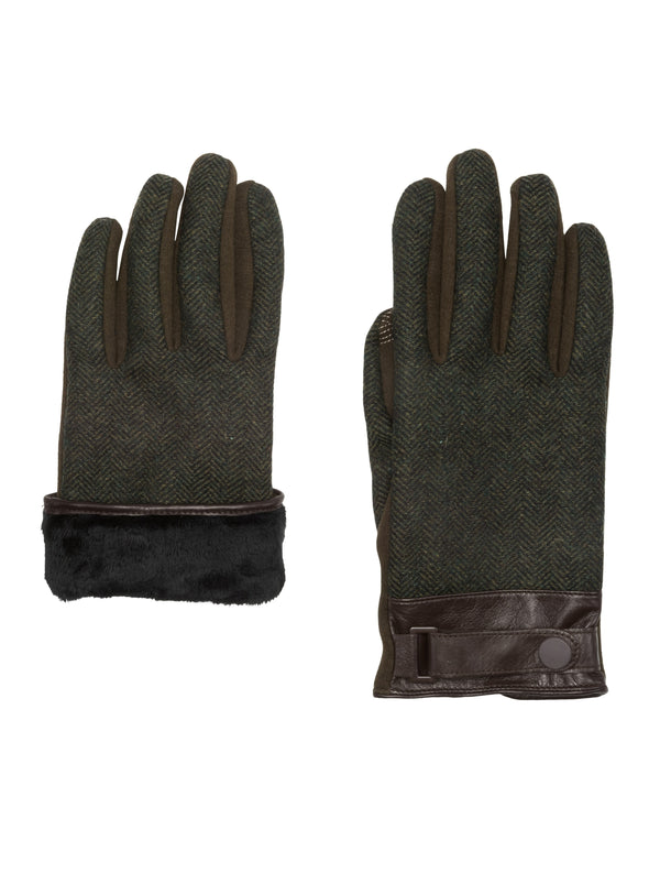 bickley mitchell Herringbone Pattern Cotton Blend Gloves