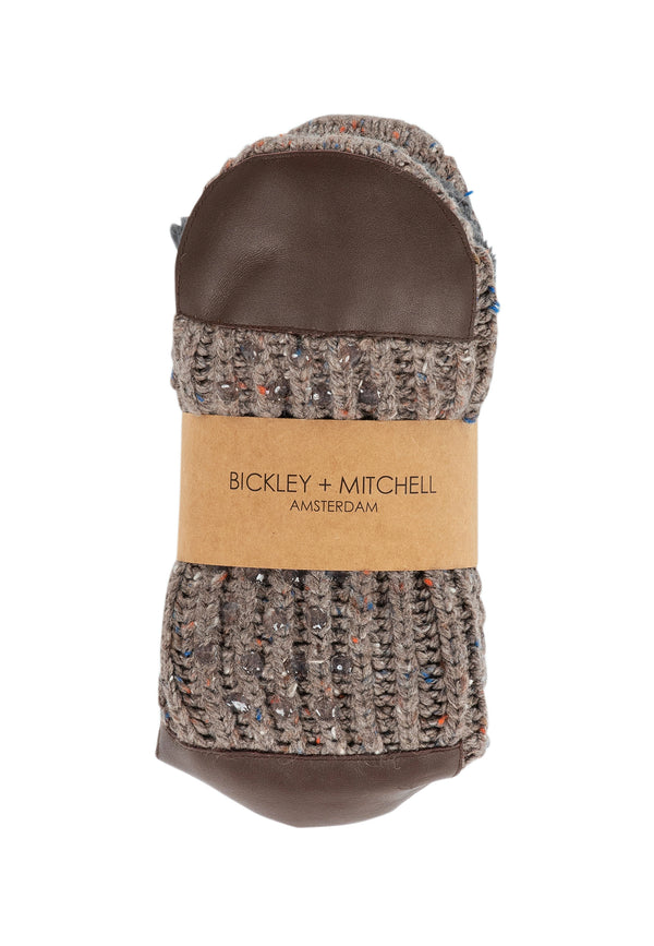 Bickley Mitchell Wool Blend Waffle Fleck Slipper Socks