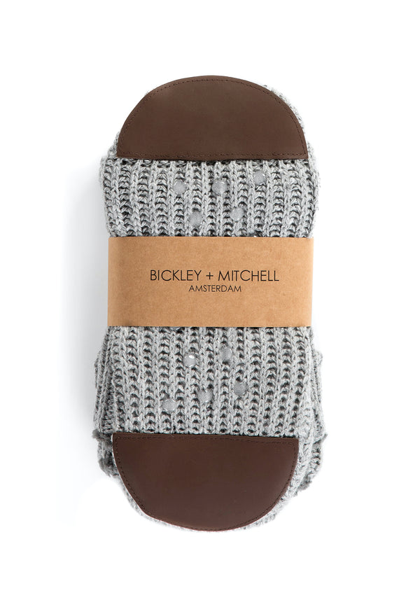 Bickley Mitchell Wool Blend Waffle Fleck Slipper Socks