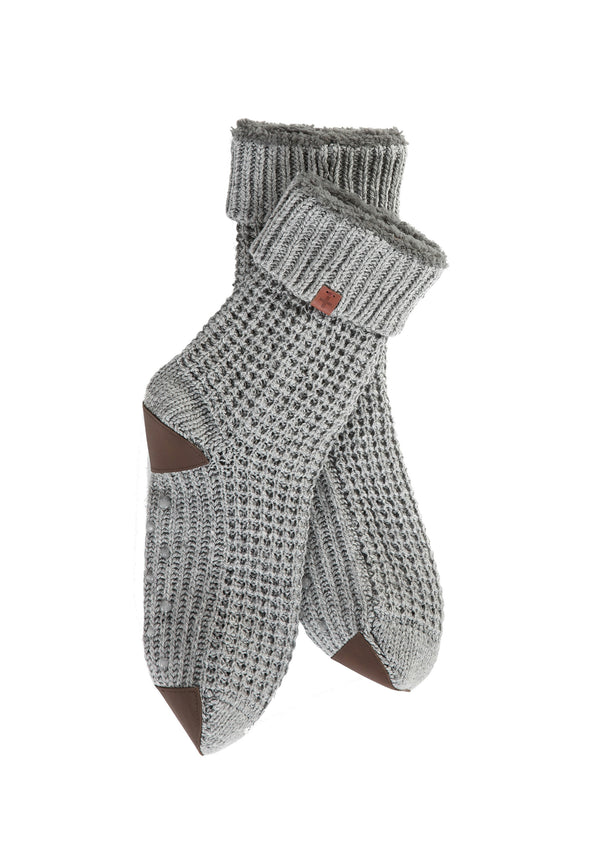 bickley mitchell Wool Blend Waffle Fleck Slipper Socks