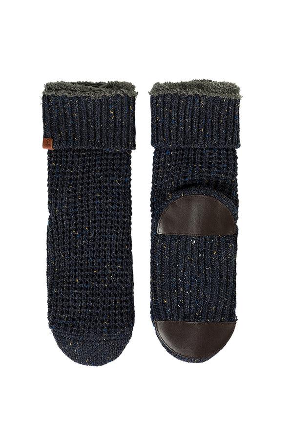 Bickley Mitchell Wool Blend Waffle Fleck Slipper Socks