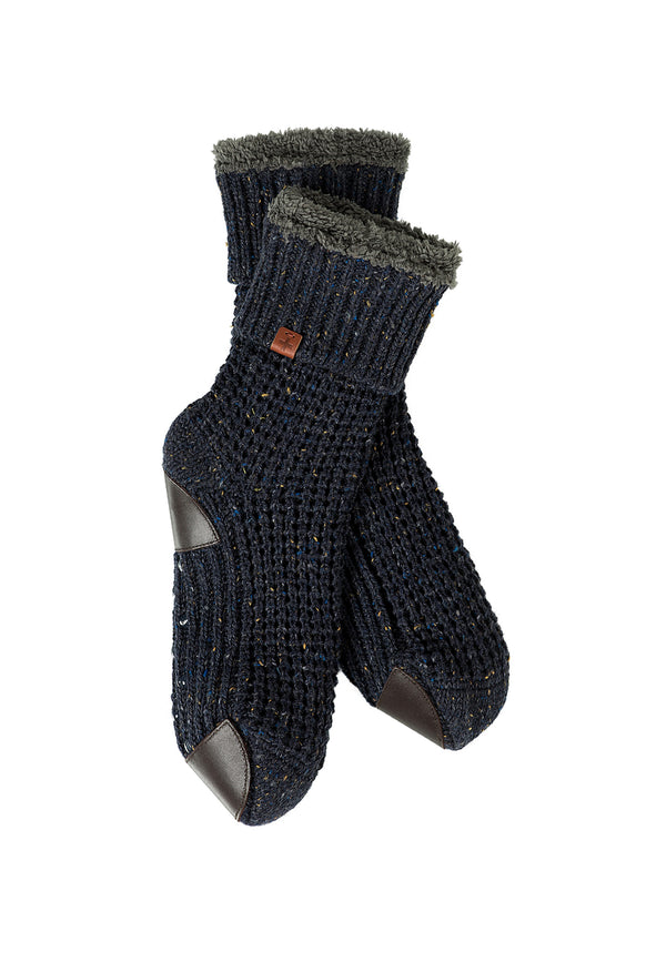bickley mitchell Wool Blend Waffle Fleck Slipper Socks