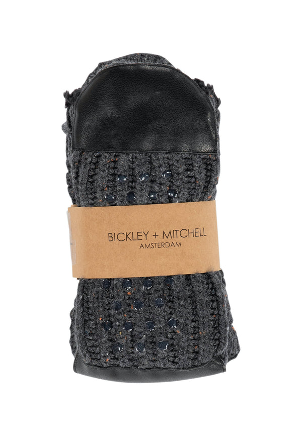 Bickley Mitchell Wool Blend Waffle Fleck Slipper Socks