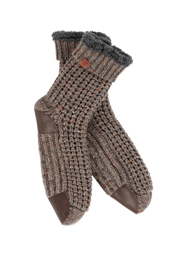 bickley mitchell Wool Blend Waffle Fleck Slipper Socks