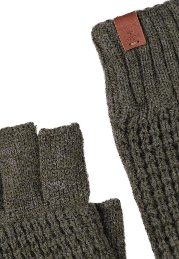 Bickley Mitchell Wool Waffle Teddy Fingerless Gloves