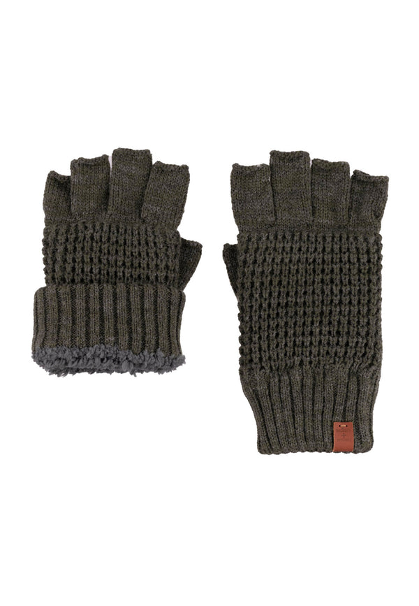 bickley mitchell Wool Waffle Teddy Fingerless Gloves